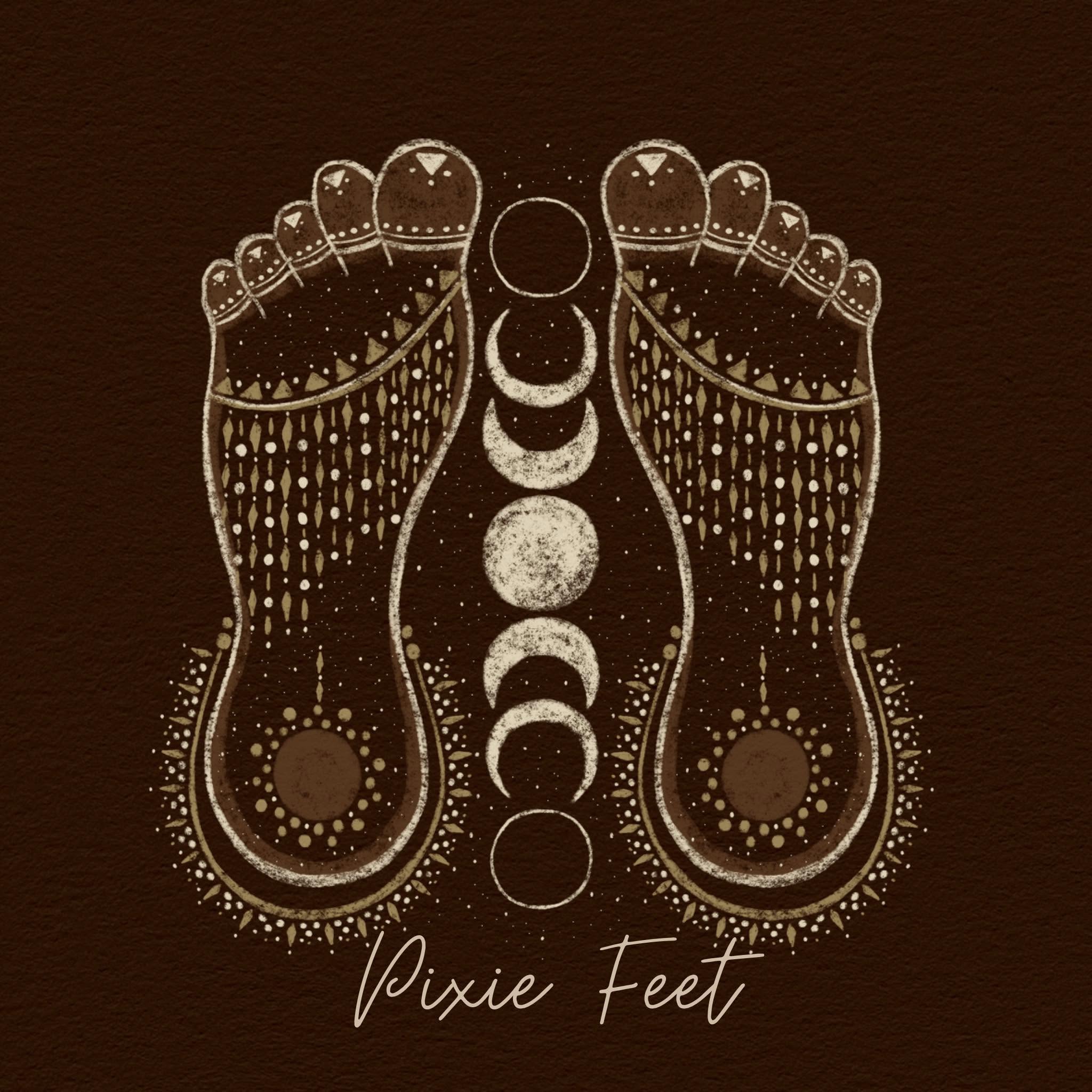 Pixie Feet illustrated logo